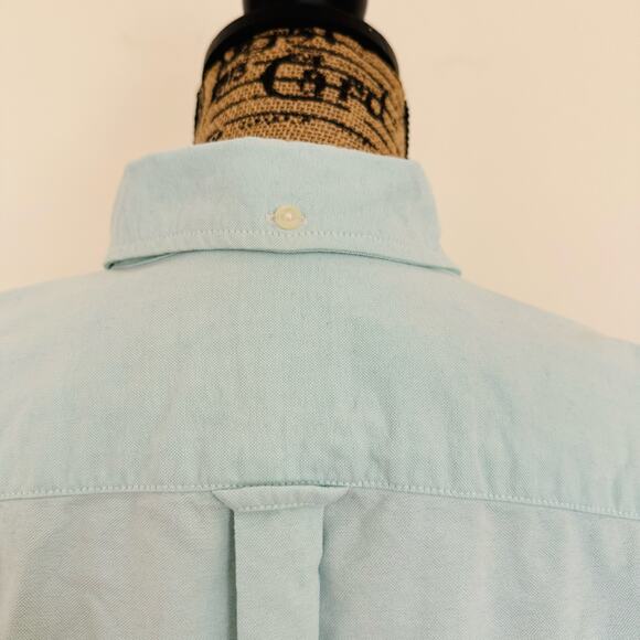 GAP The Modern Oxford Cotton Surf Spray Green Blue Preppy Summer Shirt Sz Small - Picture 7 of 13